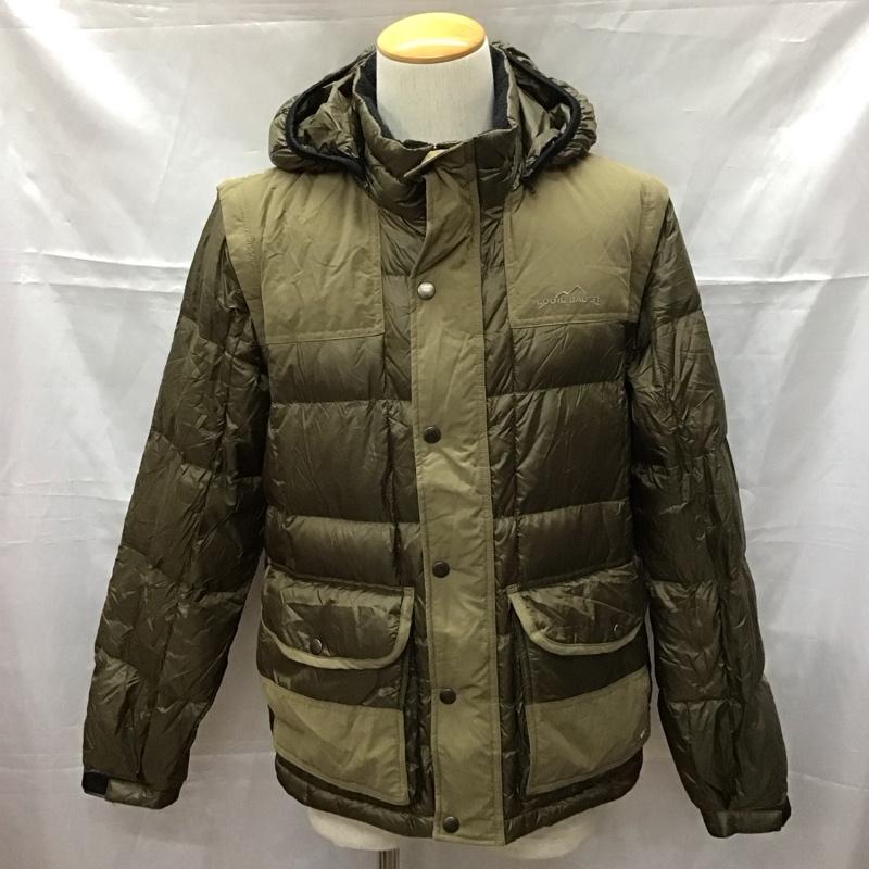 エディーバウアー Eddie Bauer ジャケット、上着 ジャンパー、ブルゾン ジップアップジャケット ジャンパー ジャケット ダウンジャケット アウター M ロゴ、文字 カーキ / カーキ /  メンズ USED 古着 中古 10110766