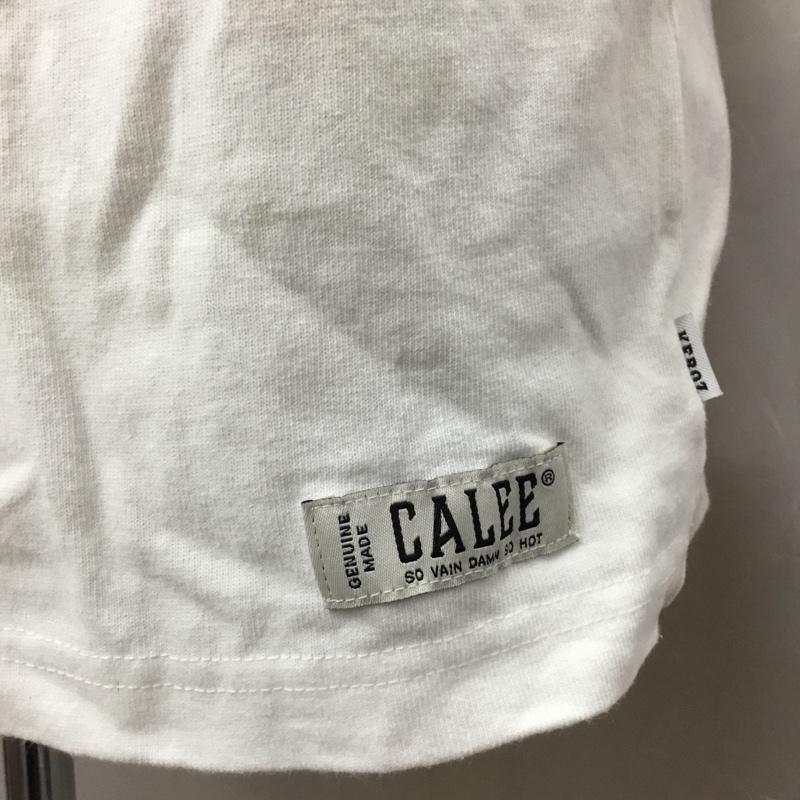 ケボズ KEBOZ Tシャツ 半袖 CALEE コラボ Tシャツ L ロゴ、文字 白 / ホワイト /  メンズ USED 古着 中古 10118949
