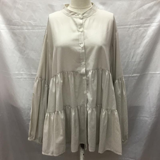 アイテムズ アーバンリサーチ ITEMS URBAN RESEARCH シャツ、ブラウス 長袖 IT24-23A005 シフォンティアードブラウス FREE 無地 灰 / グレー /  レディース USED 古着 中古 10112271