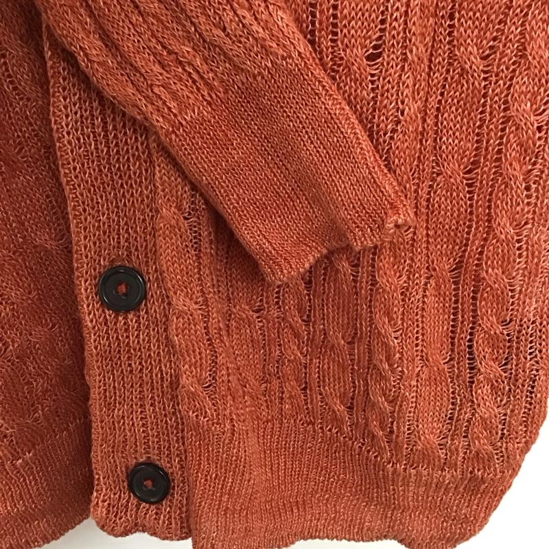 ナノユニバース nano・universe カーディガン 長袖 長袖ニットカーディガン フロントボタン M 無地 橙 / オレンジ /  メンズ USED 古着 中古 10141959