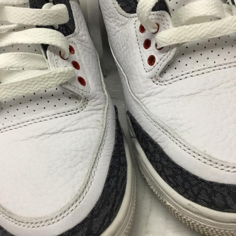 ナイキ NIKE スニーカー スニーカー CZ6433 100 AIR JORDAN 3 RETRO SE-T カタカナ 26.5cm 箱有 26.5cm ロゴ、文字 白 / ホワイト / X 黒 / ブラック / X 赤 / レッド /  メンズ USED 古着 中古 10107846