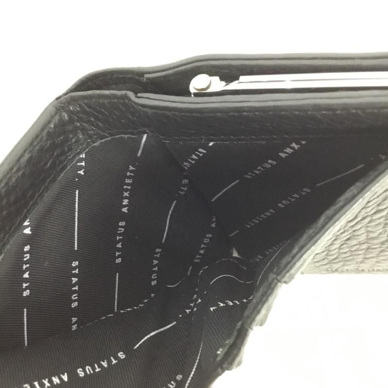 ステータスエンザイエティー STATUS ANXIETY 財布 二つ折り SA1891 ロゴ、文字 黒 / ブラック /  メンズ USED 古着 中古 10138847
