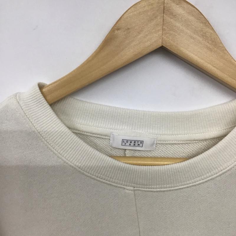 ローリーズファーム LOWRYS FARM トレーナー 長袖 長袖スウェット クルーネックカットソー トレーナー FREE ロゴ、文字 アイボリー / アイボリー /  レディース USED 古着 中古 10145434