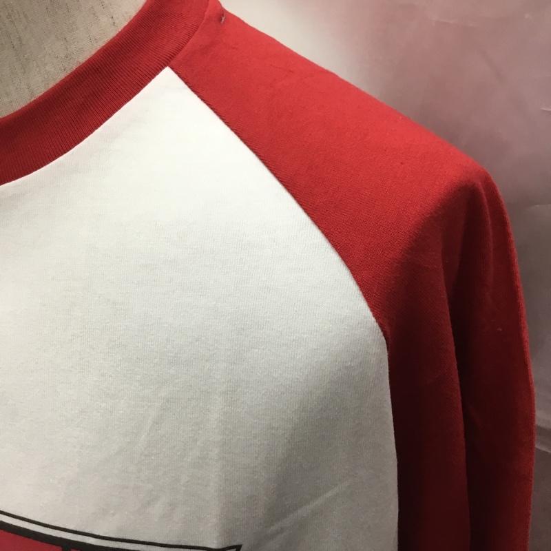 ベイプ BAPE カットソー 長袖 長袖カットソー クルーネックカットソー ロングスリーブカットソー プリントTシャツ XL ロゴ、文字 白 / ホワイト /  メンズ USED 古着 中古 10114093