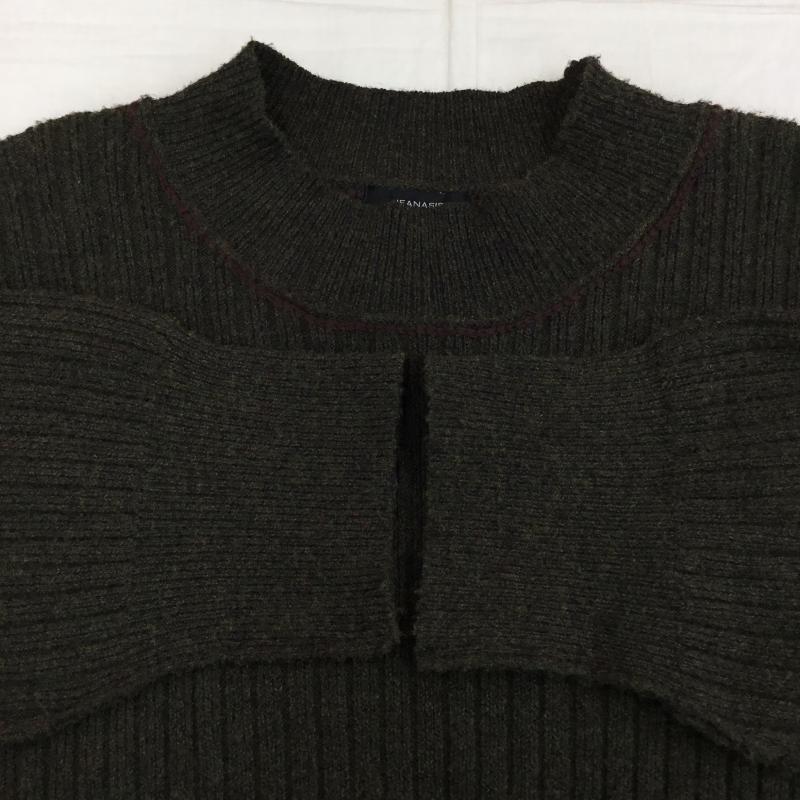 ジーナシス JEANASIS ニット、セーター 長袖 JS064135MN FREE 無地 カーキ / カーキ /  レディース USED 古着 中古 10138244