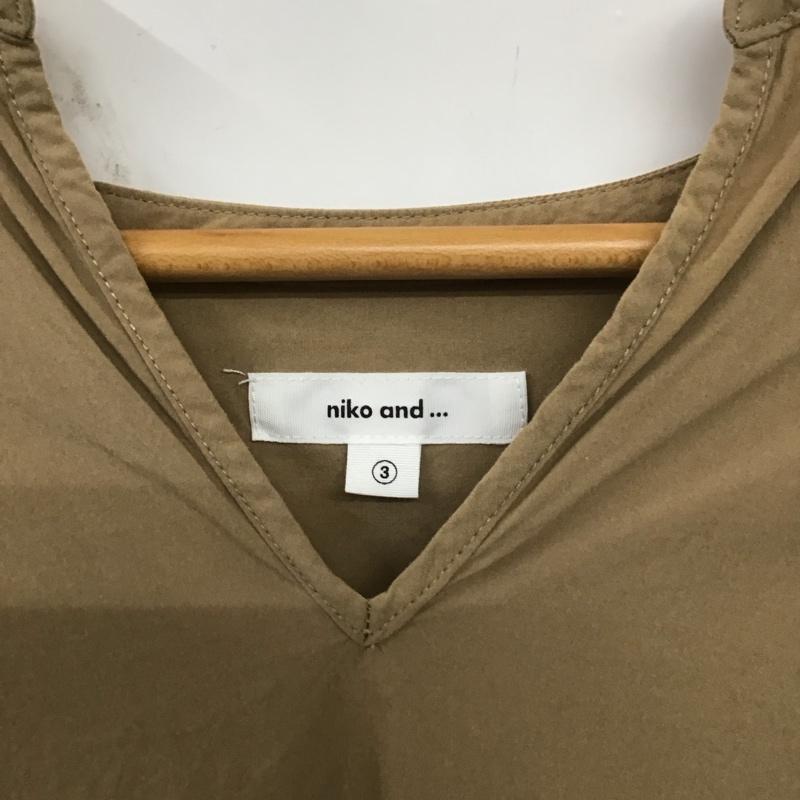 ニコアンド niko and... シャツ、ブラウス 長袖 M 無地 茶 / ブラウン /  レディース USED 古着 中古 10139772