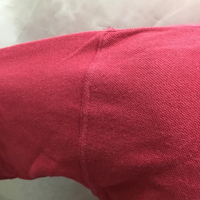 フレッドペリー FRED PERRY ポロシャツ 半袖 半袖ポロシャツ カラーシャツ 半袖カットソー 42 ロゴ、文字 えんじ / ワインレッド /  メンズ USED 古着 中古 10114132