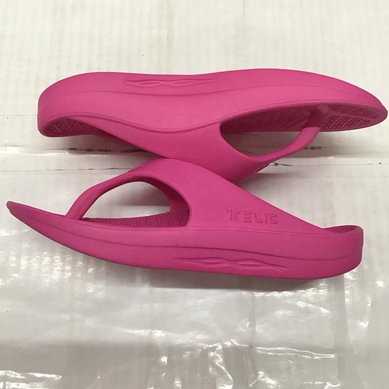 テリック TELIC サンダル サンダル 23～23.5cm TELIC FLIP FLOP リカバリーサンダル S 無地 桃 / ピンク /  レディース USED 古着 中古 10120435