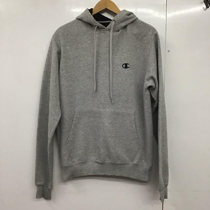 チャンピオン Champion パーカー 長袖 長袖パーカー プルオーバーパーカー スウェット S ロゴ、文字 灰 / グレー /  メンズ USED 古着 中古 10141655