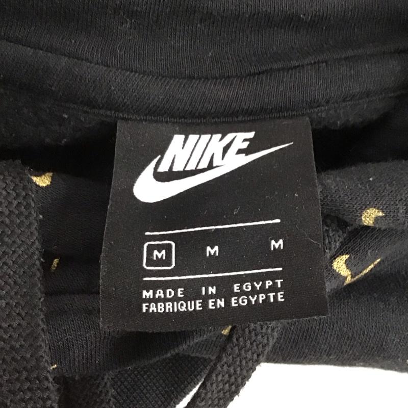 ナイキ NIKE パーカー 長袖 cj5406-010 フリーススウッシュAOPプルオーバーフーディ スウェット M ロゴ、文字 黒 / ブラック /  メンズ USED 古着 中古 10142571