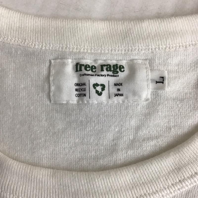 フリーレイジ FREERAGE Tシャツ 半袖 ALMW by WAIPER クルーネック L ロゴ、文字 白 / ホワイト /  メンズ USED 古着 中古 10119677