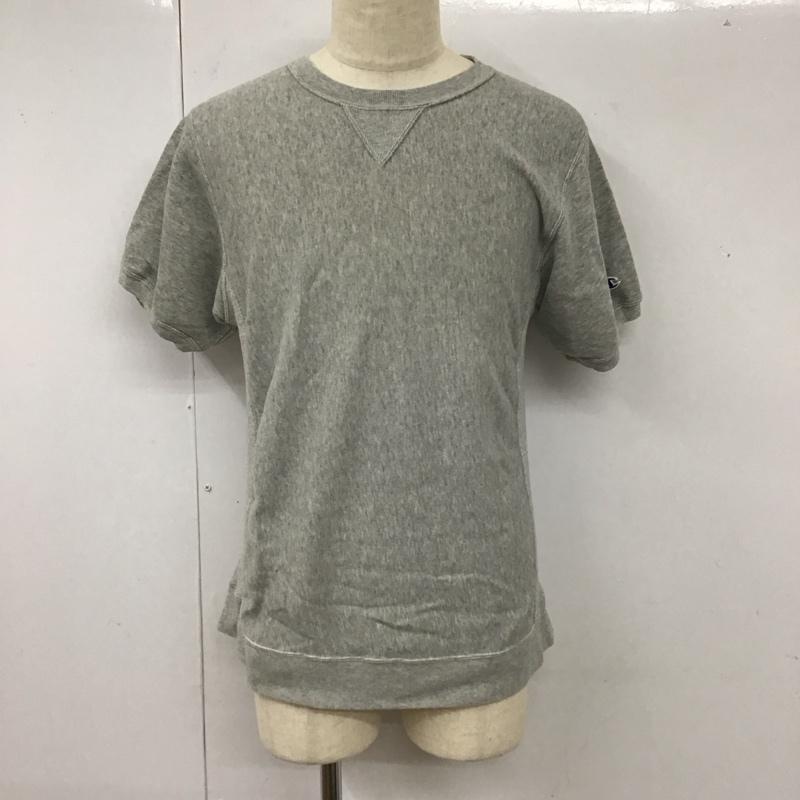 チャンピオン Champion トレーナー 半袖 C8-H022 REVERSE WEAVE スウェット L ワンポイント 灰 / グレー /  メンズ USED 古着 中古 10112934
