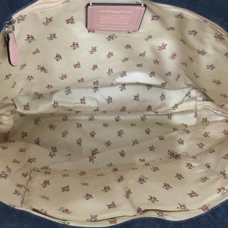 コーチ COACH トートバッグ トートバッグ F67415 デニム ロゴ、文字 青 / ブルー /  レディース USED 古着 中古 10133827