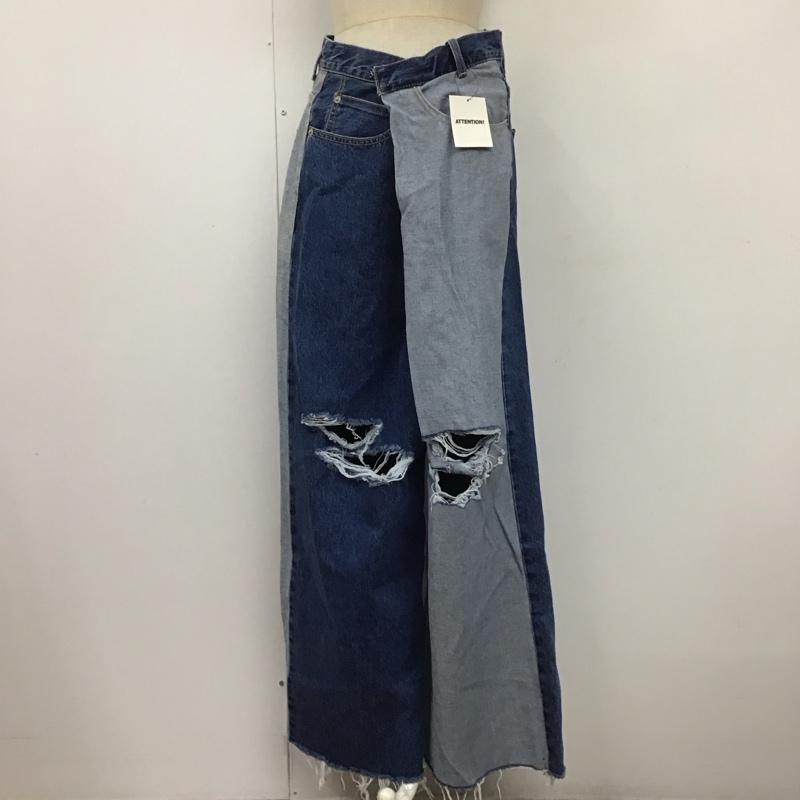ロデオクラウンズ Rodeo Crowns パンツ デニム、ジーンズ 420DSM11-0090 ラップワイドパンツ タグ付き M ダメージ加工 青 / ブルー /  レディース USED 古着 中古 10113001