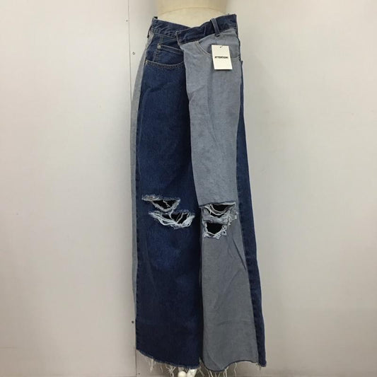 ロデオクラウンズ Rodeo Crowns パンツ デニム、ジーンズ 420DSM11-0090 ラップワイドパンツ タグ付き M ダメージ加工 青 / ブルー /  レディース USED 古着 中古 10113001
