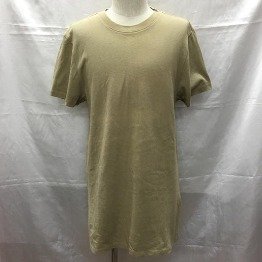 エッセンシャル ESSENTIEL Tシャツ 半袖 半袖カットソー プリントTシャツ クルーネックカットソー S 無地 ベージュ / ベージュ /  メンズ USED 古着 中古 10109316