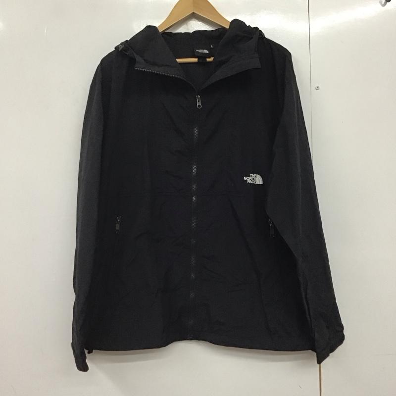 ザノースフェイス THE NORTH FACE ジャケット、上着 ジャンパー、ブルゾン np71830 COMPACTJACKET ジップアップジャケット アウター L ロゴ、文字 黒 / ブラック /  メンズ USED 古着 中古 10140729