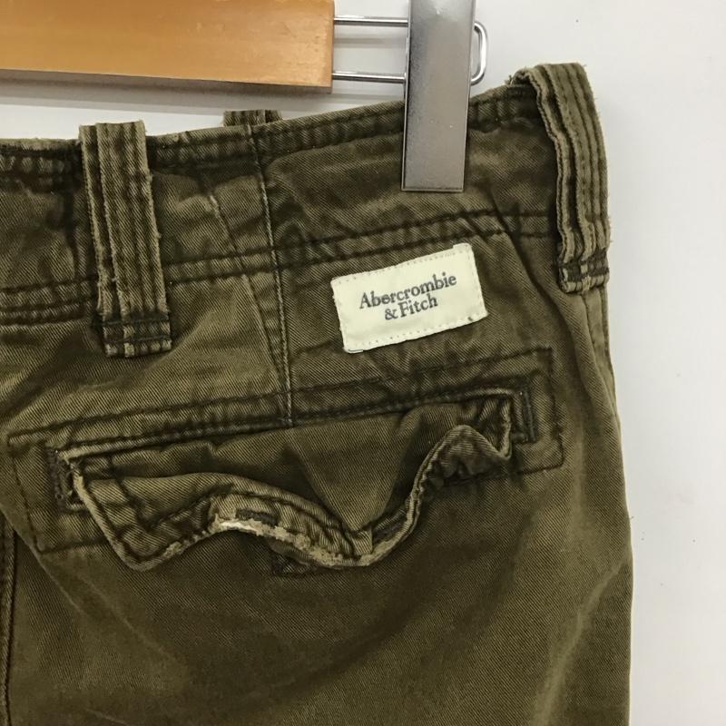 アバクロンビーアンドフィッチ ABERCROMBIE&FITCH パンツ ワークパンツ、ペインターパンツ ワークパンツ カーゴパンツ ワイドパンツ 28インチ 無地 カーキ / カーキ /  メンズ USED 古着 中古 10146998