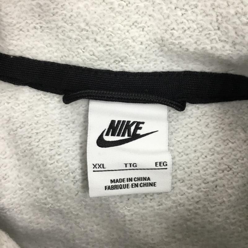 ナイキ NIKE パーカー 長袖 ジップパーカー XXL 無地 灰 / グレー /  メンズ USED 古着 中古 10121704