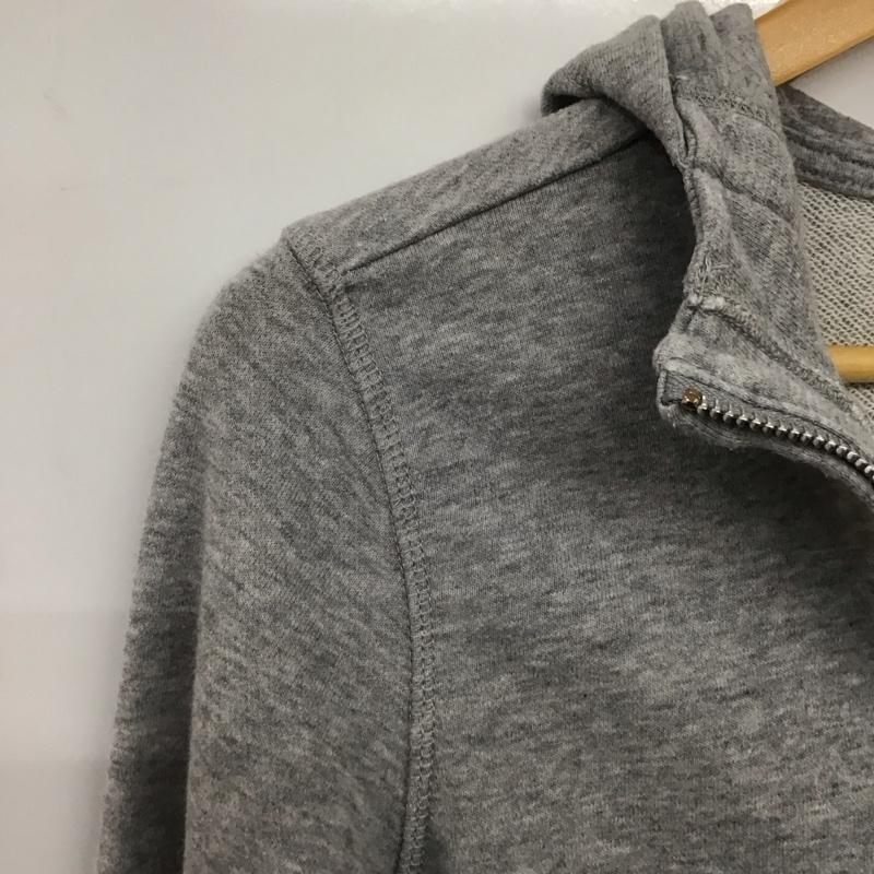 アディダス adidas パーカー 長袖 ジップパーカー 38 無地 灰 / グレー /  レディース USED 古着 中古 10142788