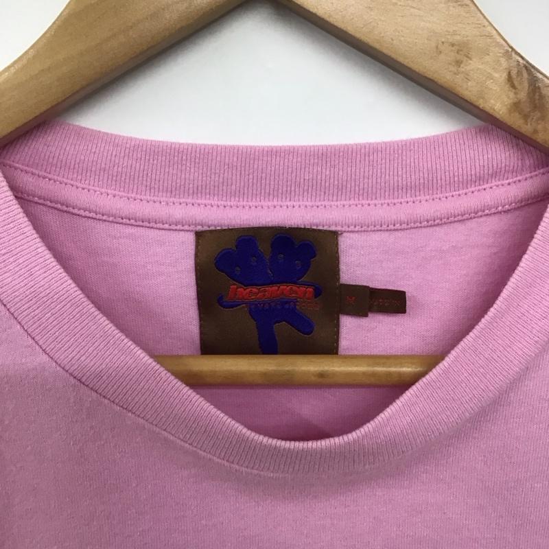 ヘブンバイマークジェイコブス heaven BY MARC JACOBS Tシャツ 半袖 半袖カットソー プリントTシャツ クルーネックカットソー M ロゴ、文字 桃 / ピンク /  メンズ USED 古着 中古 10142637