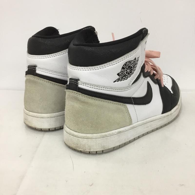 ナイキ NIKE スニーカー スニーカー 55588-108 AIR JORDAN 1 RETRO HIGH OG 26cm 箱有 26.0cm ロゴ、文字 白 / ホワイト / X 黒 / ブラック /  メンズ USED 古着 中古 10132559