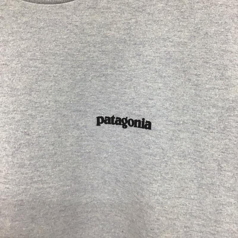 パタゴニア patagonia Tシャツ 長袖 L プリント X ロゴ、文字 水色 / ライトブルー /  メンズ USED 古着 中古 10143314