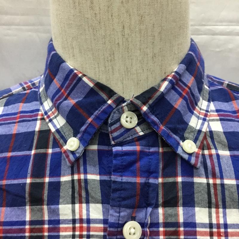 トミーヒルフィガー TOMMY HILFIGER シャツ、ブラウス 長袖 コットン ボタンダウン M チェック 青 / ブルー /  メンズ USED 古着 中古 10116098