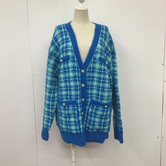 ザラ ZARA カーディガン 長袖 長袖ニットカーディガン 長袖カットソー ノーカラージャケット 前開カーディガン S 総柄 マルチカラー / マルチカラー /  レディース USED 古着 中古 10109249