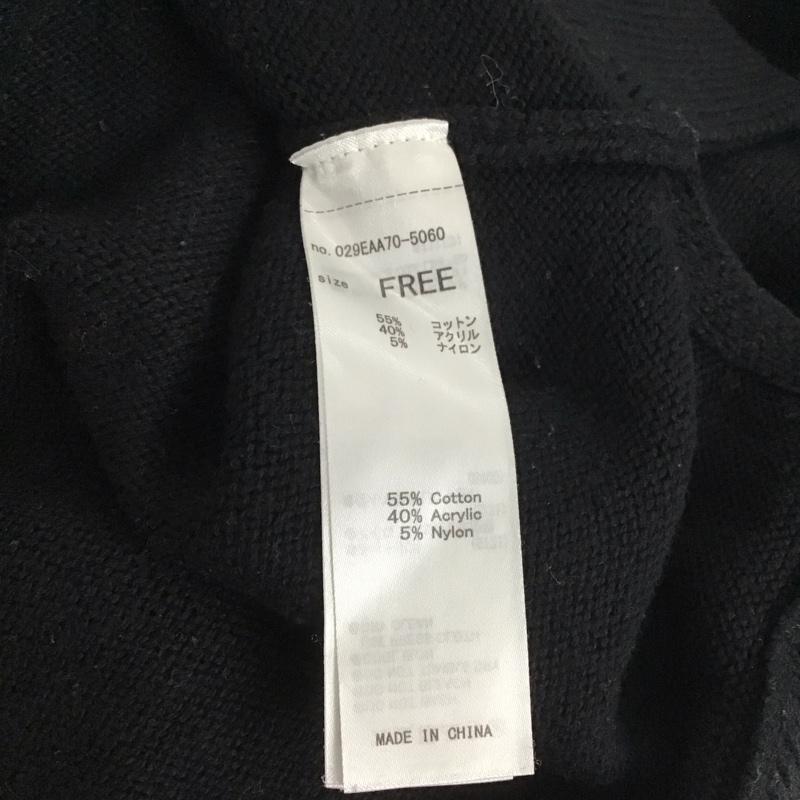 マウジー MOUSSY ニット、セーター 長袖 029EAA70-5060 クルーネック FREE ロゴ、文字 黒 / ブラック /  レディース USED 古着 中古 10138687