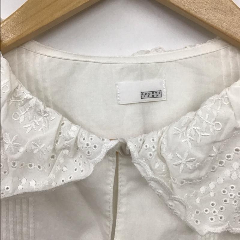 ローリーズファーム LOWRYS FARM シャツ、ブラウス 長袖 5 無地 白 / ホワイト /  ガールズ USED 古着 中古 10131683