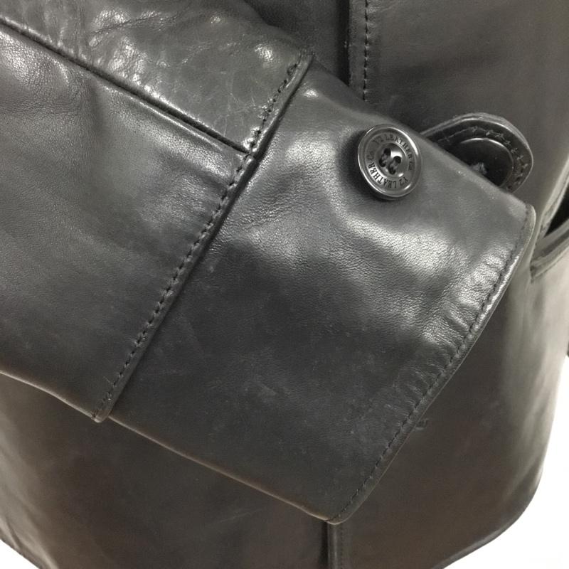 ワイツーレザー Y 2LEATHER ジャケット、上着 ジャケット、ブレザー シングルレザージャケット カジュアルジャケット アウター 38 無地 黒 / ブラック /  メンズ USED 古着 中古 10109513