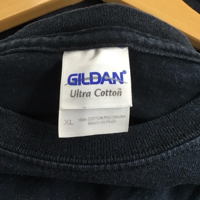 ギルダン GILDAN Tシャツ 半袖 半袖カットソー プリントTシャツ クルーネックカットソー 古着 XL プリント 黒 / ブラック /  メンズ USED 古着 中古 10140653