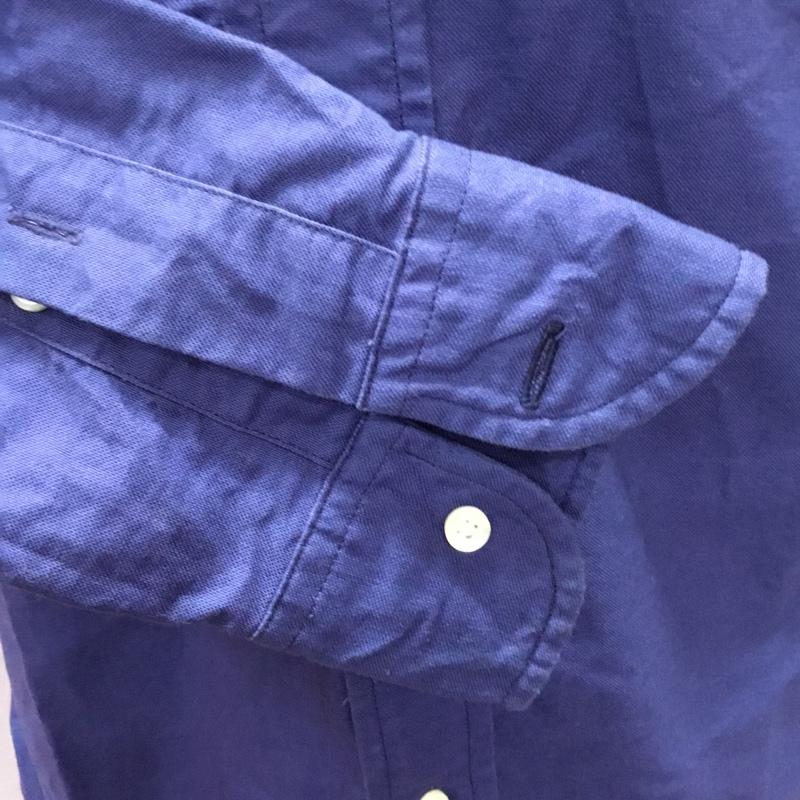 インディビジュアライズドシャツ INDIVIDUALIZED SHIRTS シャツ、ブラウス 長袖 ボタンダウンシャツ 無地 紺 / ネイビー /  メンズ USED 古着 中古 10108879