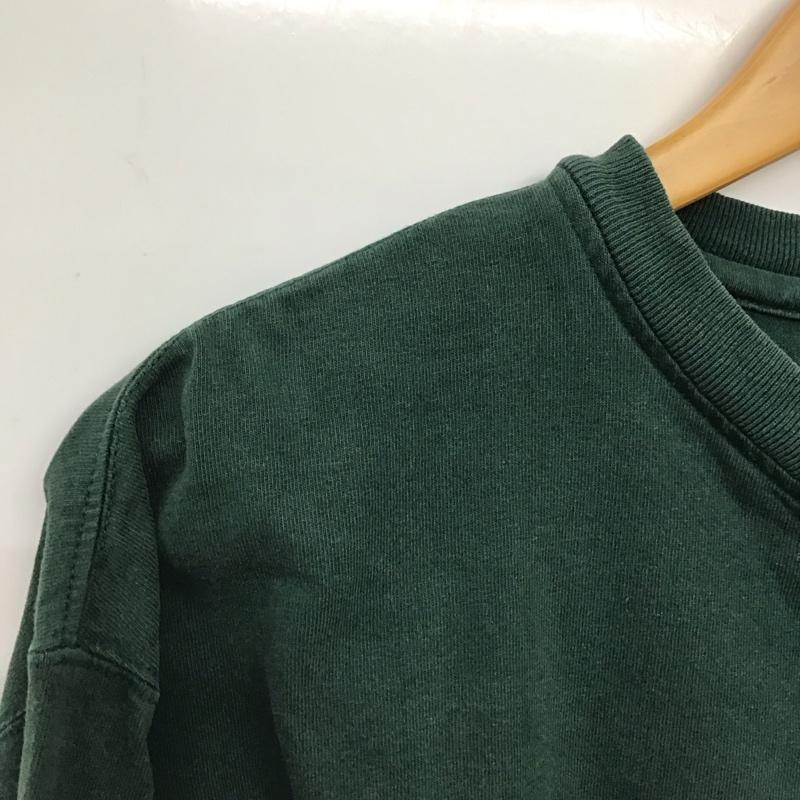 カーハート Carhartt カットソー 長袖 長袖カットソー ヘンリーネックカットソー M ロゴ、文字 緑 / グリーン /  メンズ USED 古着 中古 10149949
