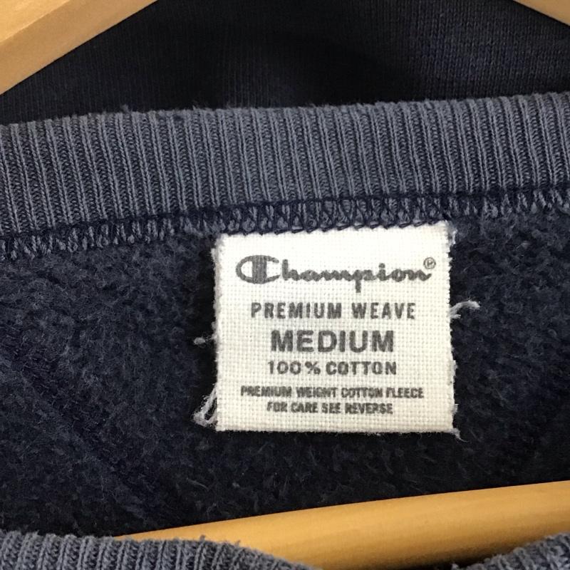 チャンピオン Champion トレーナー 長袖 c4-0099 スウェット PREMIUMWEAVE トレーナー M 無地 紺 / ネイビー /  メンズ USED 古着 中古 10145943