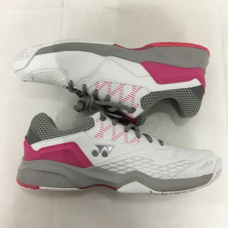 ヨネックス YONEX スニーカー スニーカー SHT103 テニスシューズ パワークッション103 箱有 27cm 27.0cm ロゴ、文字 白 / ホワイト / X 灰 / グレー / X 桃 / ピンク /  メンズ USED 古着 中古 10149907