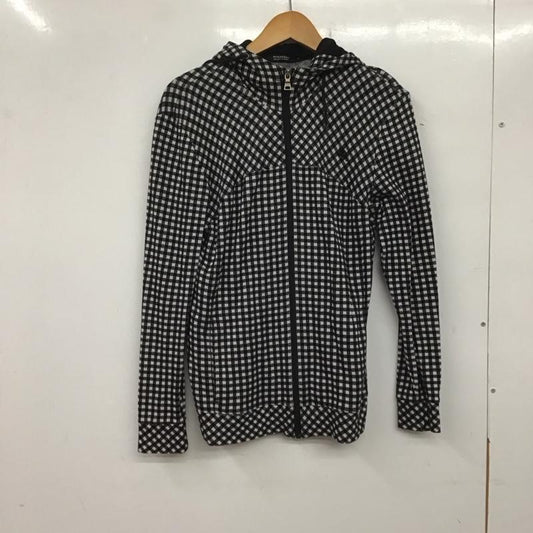 バーバリーブラックレーベル BURBERRY BLACK LABEL パーカー 長袖 ジップアップパーカー 長袖パーカー カジュアルジャケット 2 チェック 白 / ホワイト / X 黒 / ブラック /  メンズ USED 古着 中古 10139706