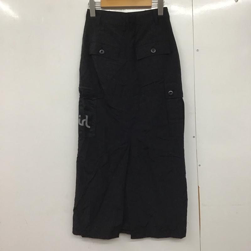 エックスガール X-girl スカート ロングスカート ロングスカート タイトスカート バックスリット 1 ロゴ、文字 黒 / ブラック /  レディース USED 古着 中古 10145392