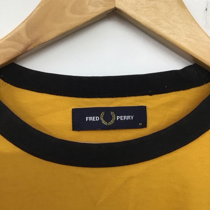 フレッドペリー FRED PERRY Tシャツ 半袖 M ロゴ、文字 マスタード / マスタード /  メンズ USED 古着 中古 10134512