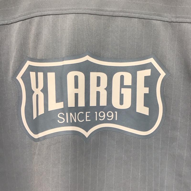 エクストララージ XLARGE シャツ、ブラウス 半袖 半袖シャツ ストライプシャツ ボーリングシャツ XL ストライプ 水色 / ライトブルー /  メンズ USED 古着 中古 10147805