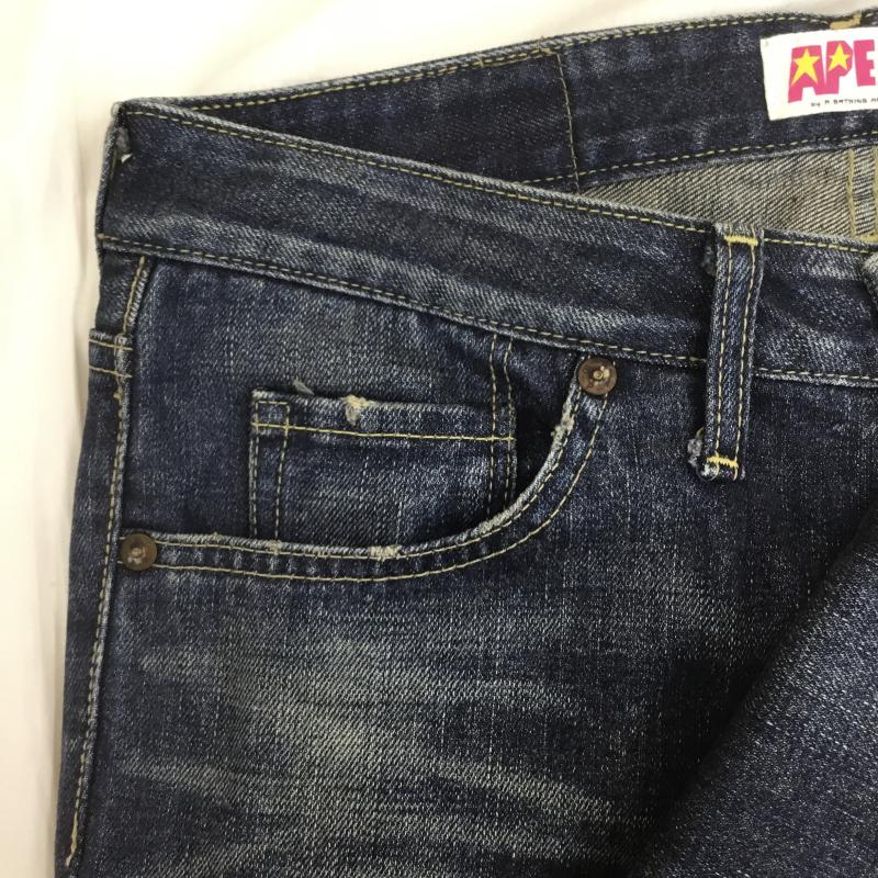 アベイシングエイプ A BATHING APE パンツ デニム、ジーンズ 無地 青 / ブルー /  レディース USED 古着 中古 10110466