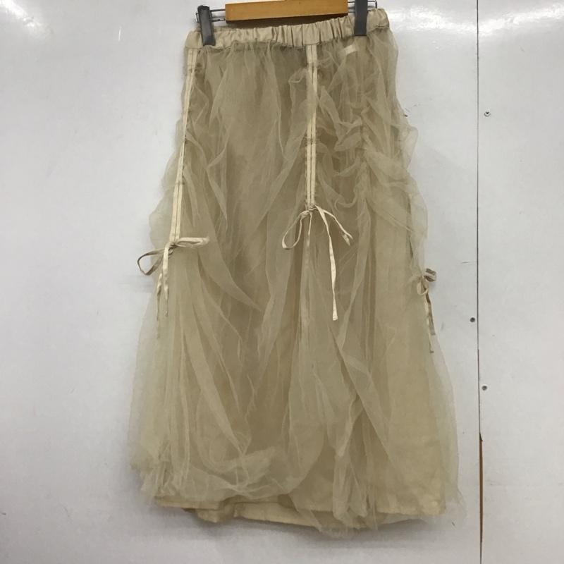 マウジー MOUSSY スカート ロングスカート 010GA730-6680 TULLE DRAWSTRING MAXI SKIRT チュール 1 無地 アイボリー / アイボリー /  レディース USED 古着 中古 10149487