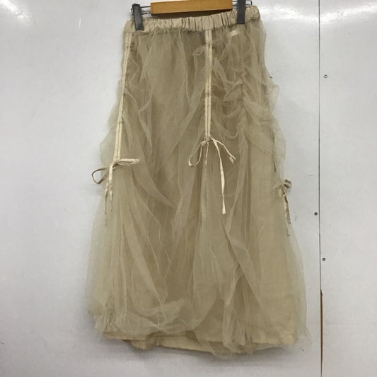 マウジー MOUSSY スカート ロングスカート 010GA730-6680 TULLE DRAWSTRING MAXI SKIRT チュール 1 無地 アイボリー / アイボリー /  レディース USED 古着 中古 10149487
