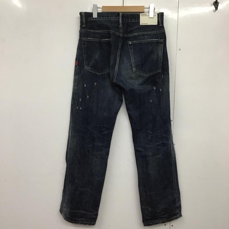 ダブルタップス WTAPS パンツ デニム、ジーンズ デニムパンツ ワイドパンツ カジュアルパンツ S ダメージ加工 インディゴ / インディゴ /  メンズ USED 古着 中古 10144492