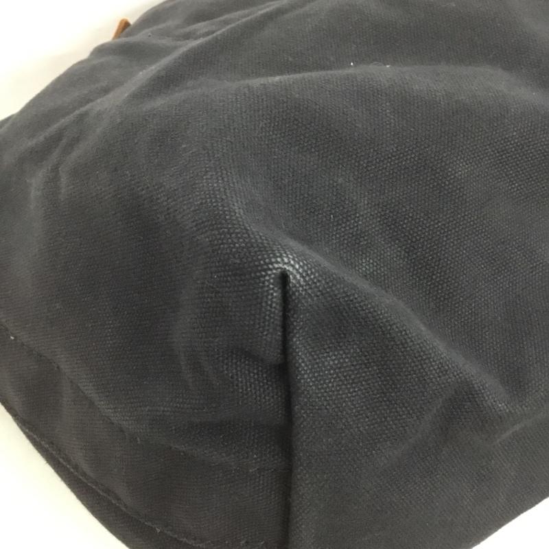 メイプル melple トートバッグ トートバッグ コンチョ釦 キャンバス レザーハンドル 無地 黒 / ブラック /  メンズ USED 古着 中古 10140206