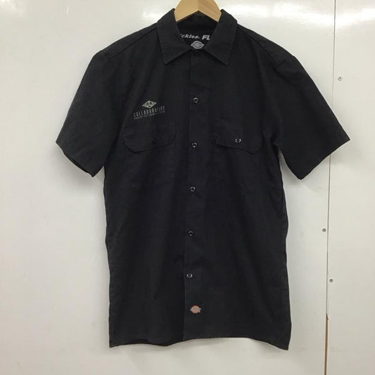 ディッキーズ Dickies シャツ、ブラウス 半袖 半袖シャツ プリントシャツ ポケットシャツ ワークシャツ S 無地 黒 / ブラック /  メンズ USED 古着 中古 10151369