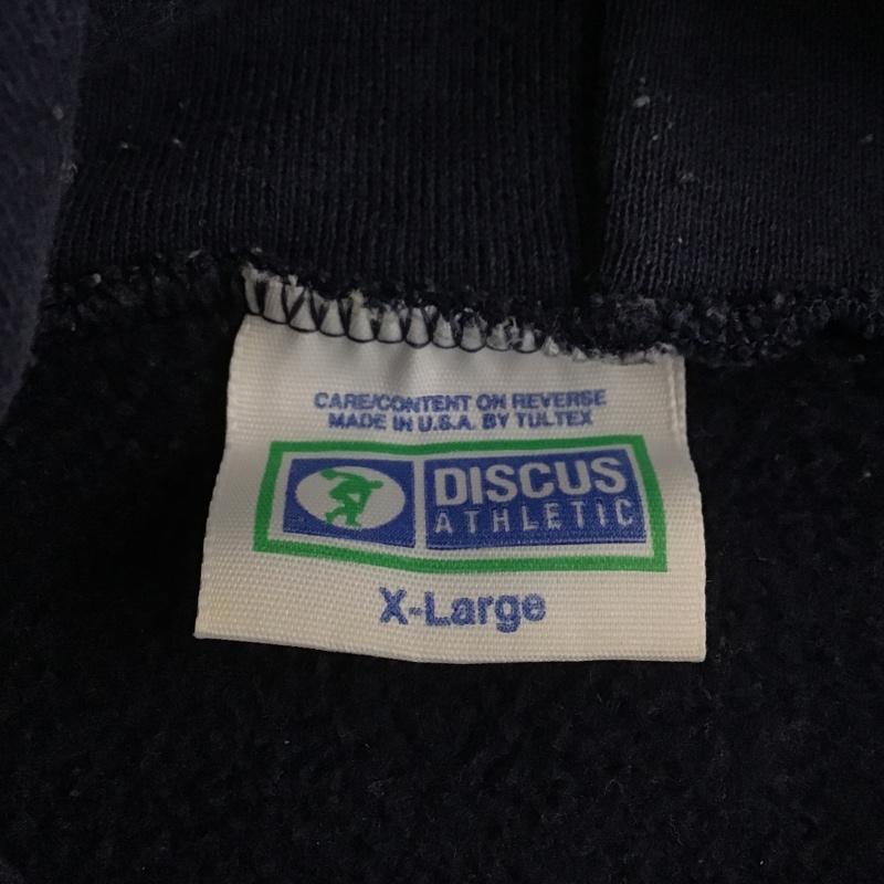 ディスカス DISCUS パーカー 長袖 長袖パーカー フード付き長袖カットソー スウェット 古着 90s XL 無地 紺 / ネイビー /  メンズ USED 古着 中古 10105603