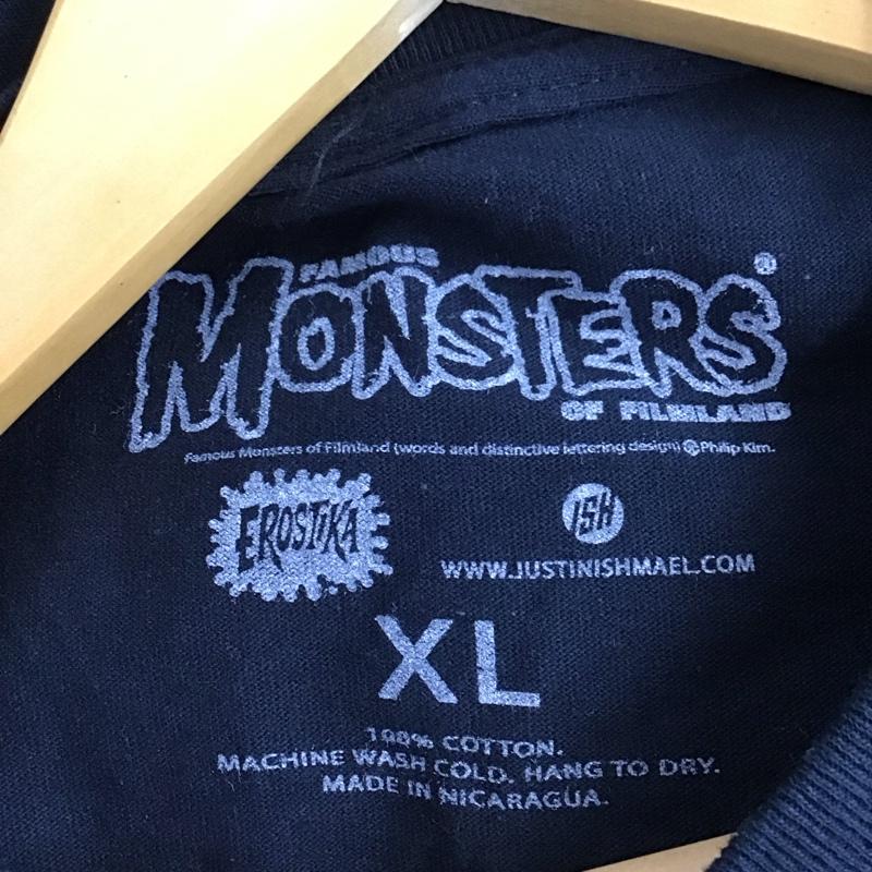 エロスティカ EROSTiKA Tシャツ 半袖 Galligantus Rockin Jely Bean FAMOUS MONSTERS XL プリント 黒 / ブラック /  メンズ USED 古着 中古 10123389