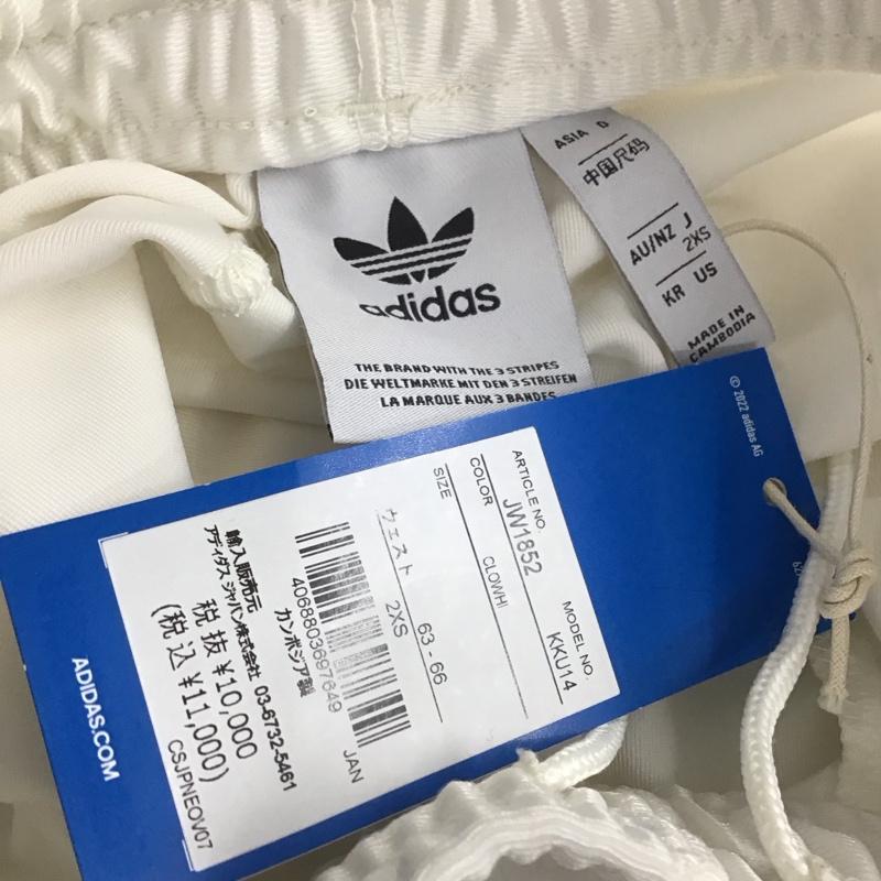 アディダス adidas パンツ ワークパンツ、ペインターパンツ jw1852 トラックパンツ ジャージ XXS ロゴ、文字 白 / ホワイト /  メンズ USED 古着 中古 10147701